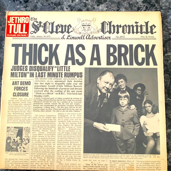 LP vintage Jethro Tull “Thick as a Brick” - Picture 1 of 4